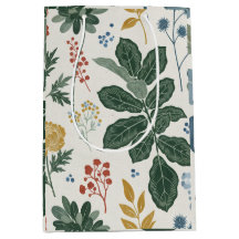 Nordic Botanical Floral and Leaf Pattern