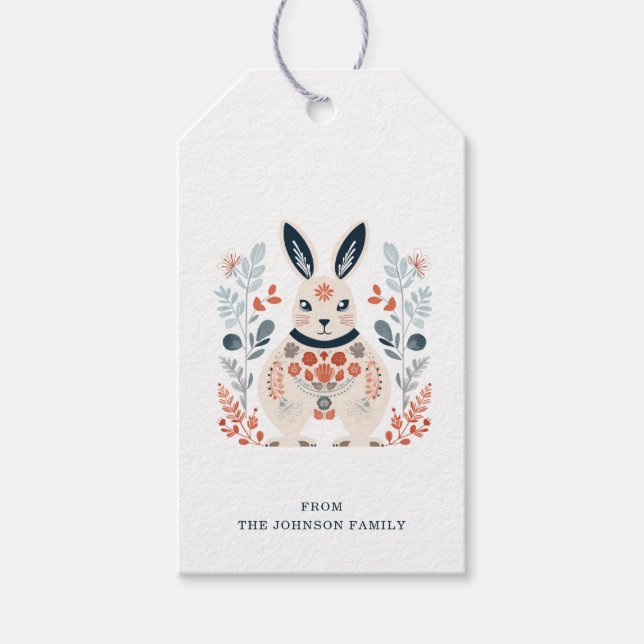 Nordic Bunny Gift Tags (Front)