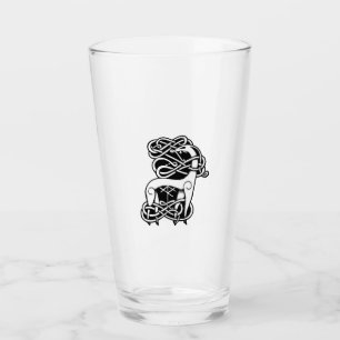 Nordic/Celtic deer Glass