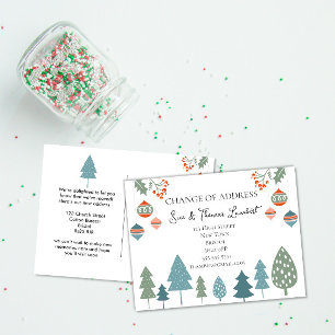 Nordic christmas Change of address Scandi holiday Postcard