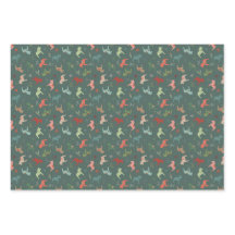 Nordic Christmas Dala Wrapping Paper Sheets