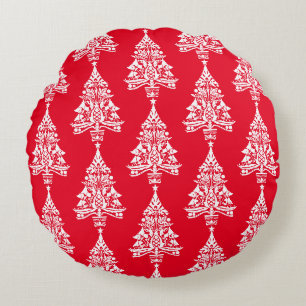 Nordic Christmas Decorations Round Cushion