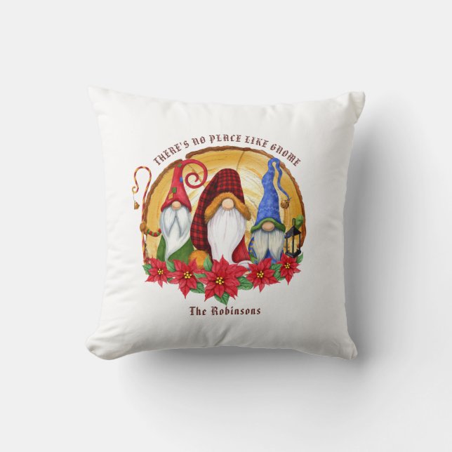 Nordic Christmas Gnome Cushion (Front)