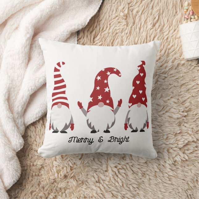 Nordic Christmas Gnomes Cushion (Blanket)