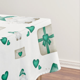 Nordic Christmas Gnomes Watercolour Xmas Pattern Tablecloth