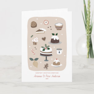 Nordic Christmas Holiday Desserts Card