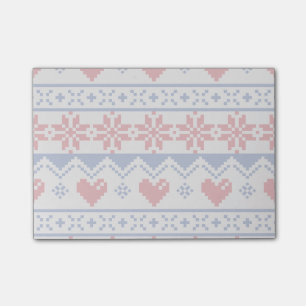 Nordic Christmas in Red & Blue Post-it Notes