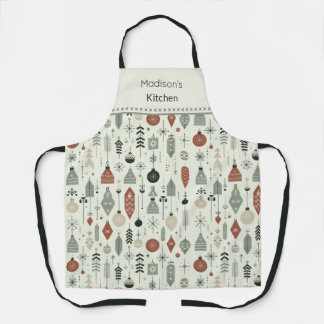 Nordic Christmas Ornament Personalised Apron