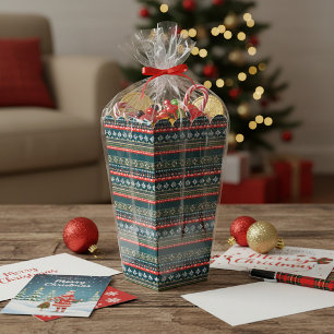 Nordic christmas pattern favour box