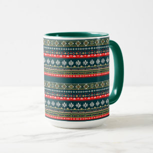 Nordic christmas pattern mug