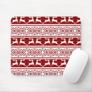 Nordic Christmas Scandinavian Reindeer Mouse Pad