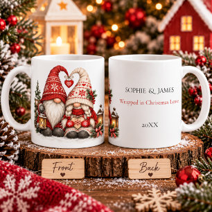 Nordic Christmas Tomte Couple Scandinavian Winter Coffee Mug