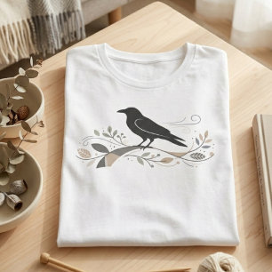 Nordic Crow Art Nature Lover Meaningful Gift T-Shirt