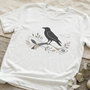 Nordic Crow Art Nature Lover Meaningful Gift Tri-Blend Shirt