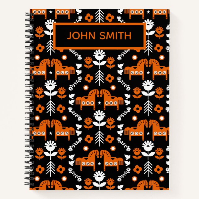 Nordic Data Horse Home Decor  Notebook (Front)