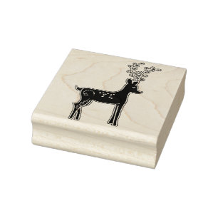 nordic deer art stamp