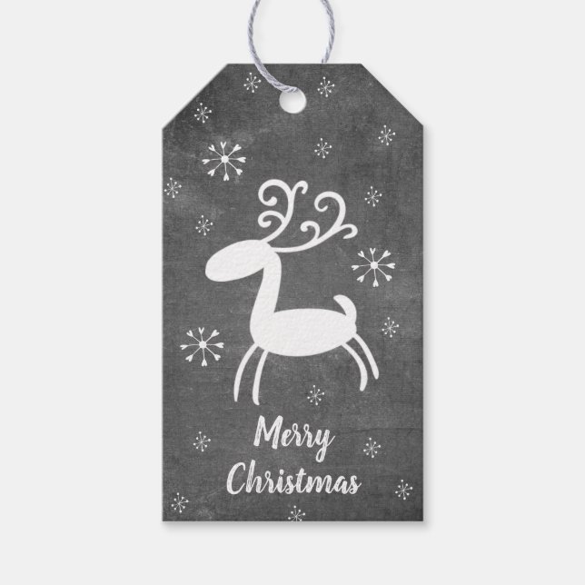 Nordic Deer Christmas Gift Tags (Front)