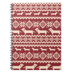 Nordic Dog: Quirky Illustration Pattern. Notebook