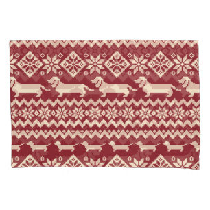 Nordic Dog: Quirky Illustration Pattern. Pillowcase