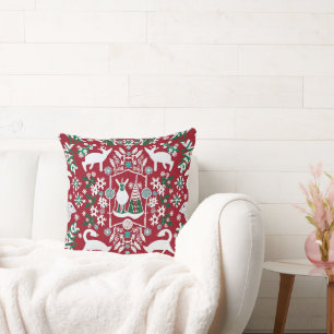 Nordic Embroidered Throw Pillow Cover: Luxurious