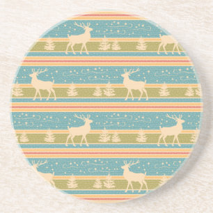 Nordic Ethnic New Year pattern. Coaster