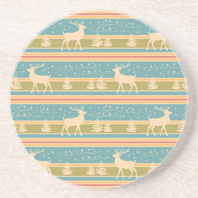 Nordic Ethnic New Year pattern. Coaster (Front)