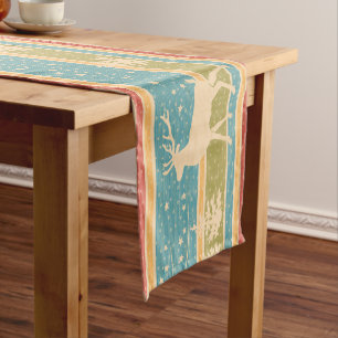 Nordic Ethnic New Year pattern. Short Table Runner