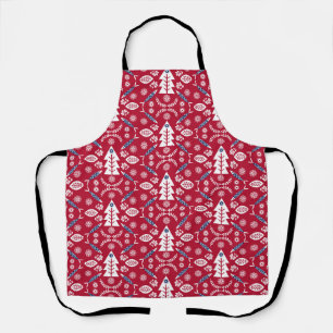 Nordic Folk Art Fish Apron