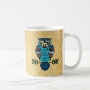 Nordic Folk Art Owl Coffee Mug