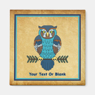 Nordic Folk Art Owl Magnet