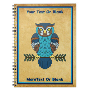 Nordic Folk Art Owl Notebook