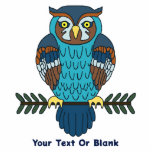 Nordic Folk Art Owl Photo Sculpture Magnet<br><div class="desc">A cute owl in brown and blue,  done in Nordic folk art style. Customise by adding your own text.

In Norse/Viking mythology owls symbolised wisdom and enlightenment. Modern Scandinavians associate owls with prosperity,  fortune,  and intelligence.</div>