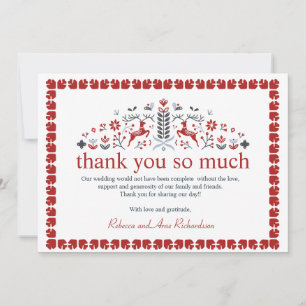 Nordic Folk Art Reindeer antler Scandinavian Photo Holiday Card