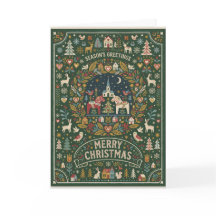 Nordic Folk Art Woodland Village Christmas