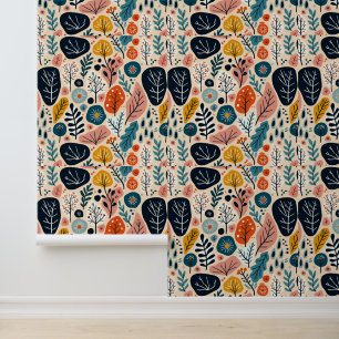 Nordic Folk Garden: Scandinavian-Inspired Pattern Wallpaper