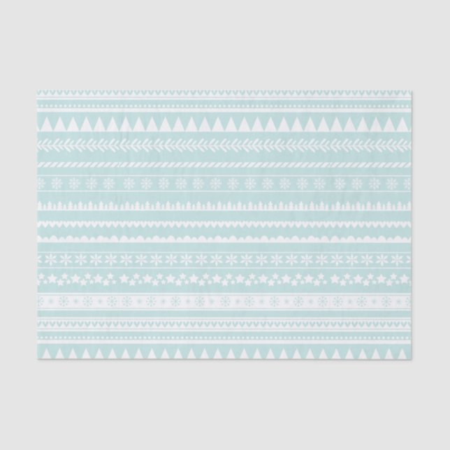 Nordic Folk Print Holiday Tissue Paper (Front)