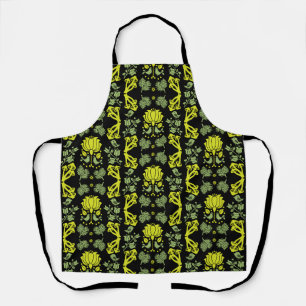 Nordic Forest Mushroom Folk Art Apron