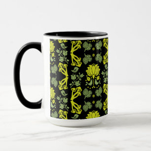 Nordic Forest Mushroom Folk Art Mug