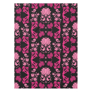 Nordic Forest Mushroom Folk Art Tablecloth