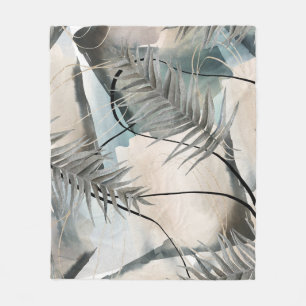 Nordic Geometric Floral Marble Fleece Blanket