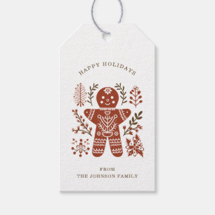 Nordic Gingerbread Man Gift Tags