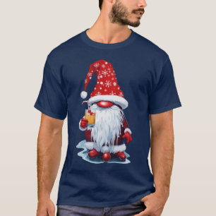 Nordic Gnome Holding A Candy Cane Cocktail T-Shirt