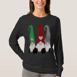 Nordic Gnome Red Grey Hat Christmas Swedish Tomte T-Shirt