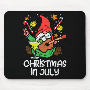 Nordic Gnome Santa Playing Guitar Christmas In Jul Mouse Pad