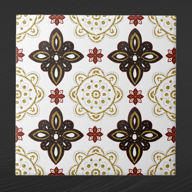 Nordic Gold Scandinavian Graphic Ceramic Tile (Creator Uploaded)