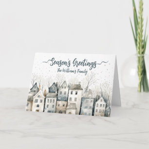 Nordic Houses Folded Greeting Card