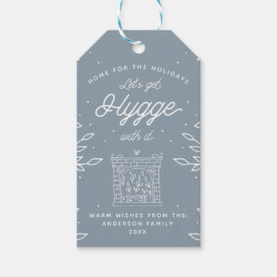 Nordic Hygge Cozy Fireplace  Scandinavian Holiday Gift Tags