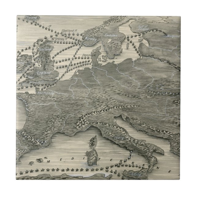 Nordic Invasions Ceramic Tile (Front)