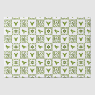 Nordic Knit Pattern Holiday Elements Tissue Paper