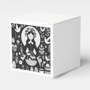 Nordic lady with Easter Egg Hunting Basket Favour Box